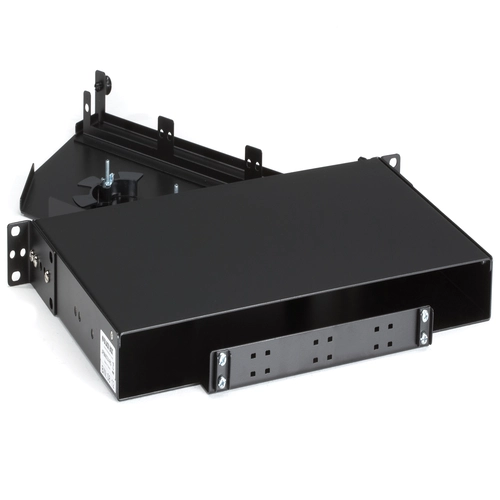 Black Box JPM407A-R5 rackmount fiber enclosure back view with cable management and rear access