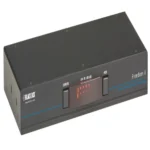 Black Box Freedom II KV0004A-R2 KM switch front view with four channel selection buttons, LED channel indicators, and compact desktop design for Glide and Switch mouse cursor switching
