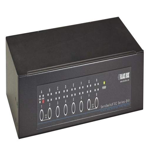 Black Box KV9516A EC Series KVM switch front view with 16 port selection buttons and LED indicators