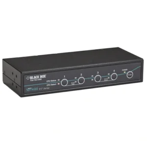 Black Box KV9614A KVM switch front view with 14 port selection buttons and LED indicators