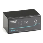 Black Box KV9622A KVM switch front view with port selection buttons, LED indicators, and front-panel controls for multi-computer KVM switching