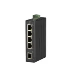 Black Box LBH120A-H Ethernet switch front view with 8 PoE+ Gigabit Ethernet ports and LED status indicators
