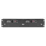 Black Box LHGC-RACK rackmount shelf back view with vented steel construction and cable management slots