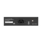 Black Box LPS500A-MM-LC-R3 media converter back view with power input and configuration options