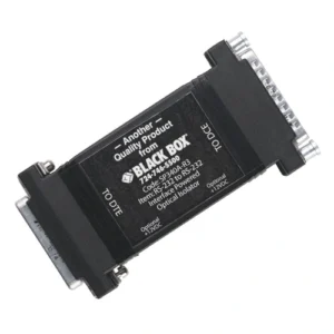 Black Box SP340A-R3 serial to Ethernet converter front view with RS232/422/485 ports and Ethernet interface