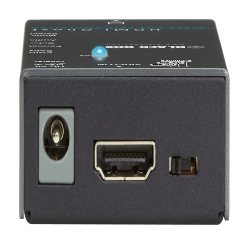 Black Box VG-HDMI video converter back view with audio input and power connection
