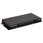 Black Box VS-2101X video scaler front view with HDMI input port, front-panel controls, and LED status indicators for signal and power