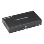 Black Box MediaCento HDIP VX-HDMI-HDIP-RX receiver front view with HDMI output, USB ports, and status LEDs for IP video reception