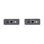 Black Box VX-HDMI-TP-70M HDMI extender back view with RJ45 CATx link interface and power input