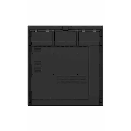 Extreme Networks 55TR3DQ-B back panel view with OPS slot, power input, USB-B touch port, and VESA 400×400 pattern.
