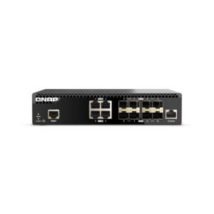 QNAP QSW-M3212R-8S4T-US 12-Port Managed Rackmount Network Switch Unit
