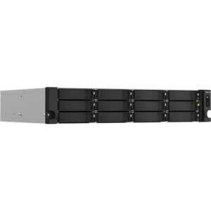 QNAP TS-1264U-RP-8G-US 12-Bay Redundant Power Rackmount NAS Server