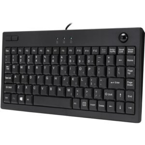 Adesso AKB-310UB Mini Trackball Keyboard-USB-87 Keys-Black