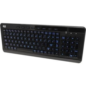 Adesso AKB-120EB 3-Color Illuminated Compact Multimedia Keyboard