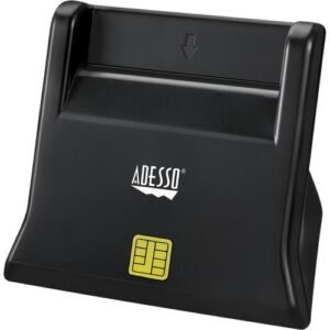 Adesso SCR-300 Desktop SMART Card Reader Contact Cable USB 2.0 Black