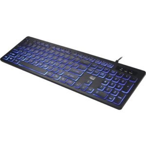 Adesso AKB-139EB Large Print Illuminated Desktop Keyboard-Cable